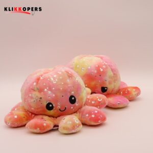  Emotie Knuffel -Grote- Octopus Knuffel - Mood Octopus - Mood Knuffel - Galaxy Sunshine