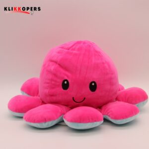  Emotie Knuffel -XXL Grote- Octopus Knuffel - Mood Octopus - Mood Knuffel - Monster Baby Blauw Roze
