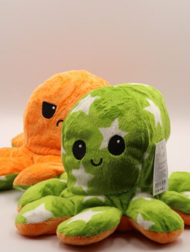 Mood Octopus Knuffel – Stars Mood Knuffel Groen Oranje