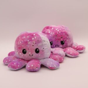  Emotie Knuffel -Grote- Octopus Knuffel - Mood Octopus - Mood Knuffel - Galaxy Purple Nova