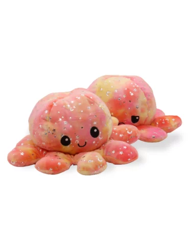 Emotie Knuffel -Grote XL- Octopus Knuffel 30cm – Mood Octopus – Mood Knuffel – Galaxy Sunshine