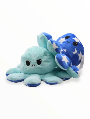 Mood Octopus Knuffel – Stars Mood Knuffel Blauw Licht Blauw