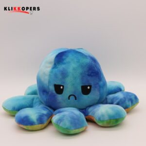 Emotie Knuffel -Grote- Octopus Knuffel - Mood Octopus - Mood Knuffel - Earth Groen Blauw