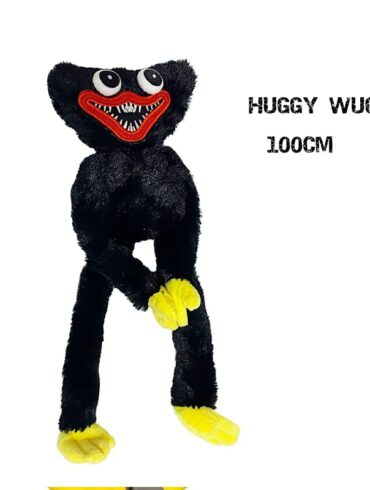 Huggy Wuggy Knuffel Groot- Groot Kissy Missy knuffel Groot – 100cm – Zwart