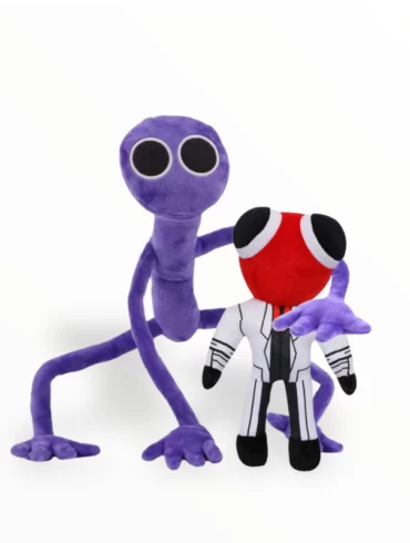 Roblox Speelgoed – Rainbow Friends Knuffel – Purple XL & Red