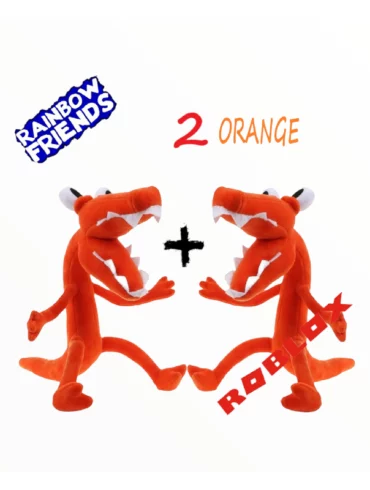 Roblox Speelgoed – Rainbow Friends Knuffel – 2 stuks Orange XL 43cm