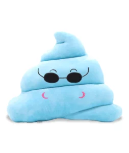  Emoji Knuffel - Smiley Knuffel - Blauw Drol - Met brillen