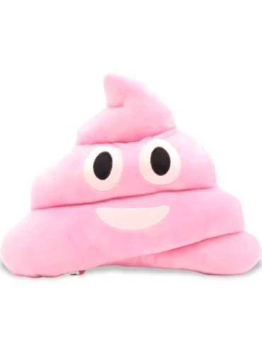 Emoji Knuffel – Smiley Knuffel – Roze Drol – Grijnzend Gezicht