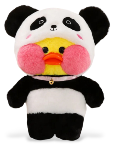 Paper Duck knuffel – Panda Kostuum – 30 cm