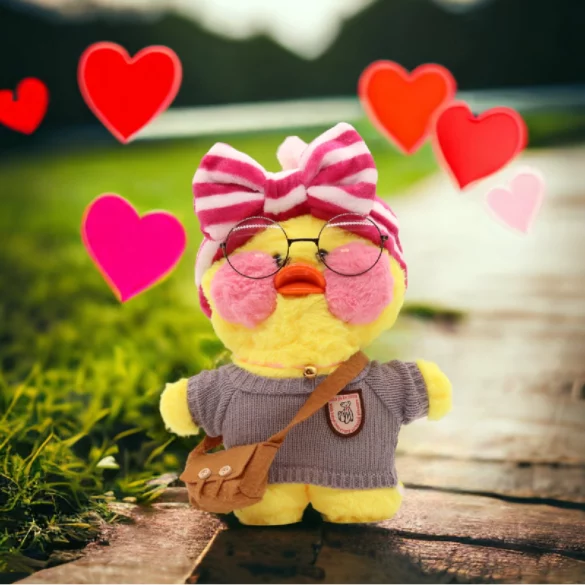 Paper Duck Kleertjes - Grijs Roze Set met duck