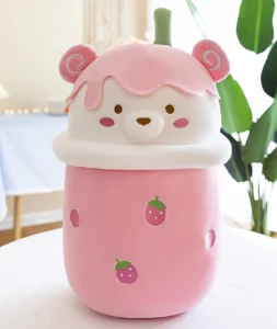 Bubble Tea Knuffel Groot 45cm - Panda - Boba Knuffel - Baby Roze
